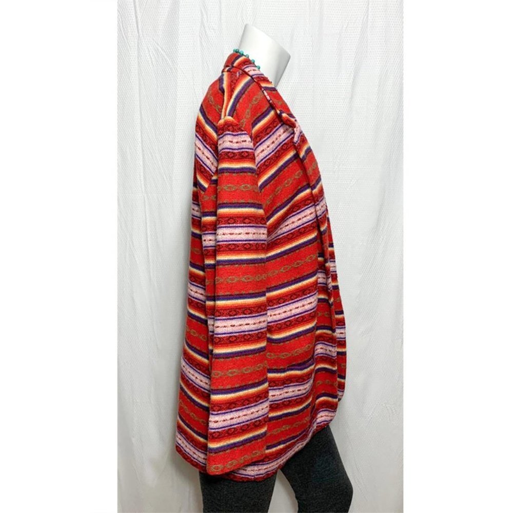 VINTAGE LEGER Southwestern Navajo Blanket Weave Jacket - Picture 4 of 8